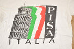 Vintage 1990s Pisa Italia Graphic Print Souvenir T-Shirt Men's L