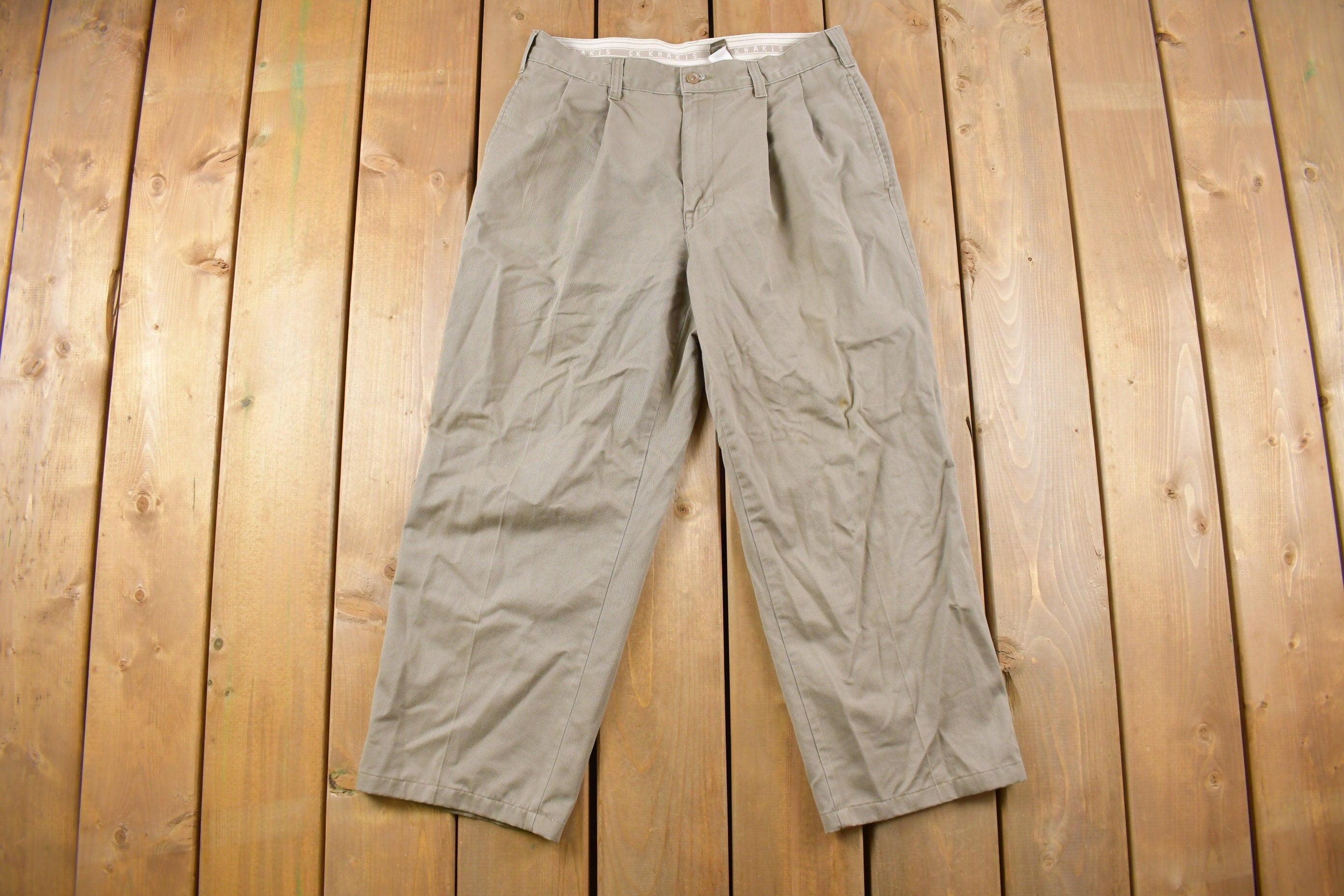 Vintage 1990's Calvin Klein Khaki Pants Size 31 x 25