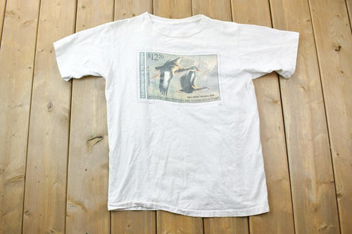 Vintage 1990s US Department Of The Interior Double Duck Theme Graphic T-Shirt / Made In USA / Single Stitch / Streetwear / Nature T-Shirt