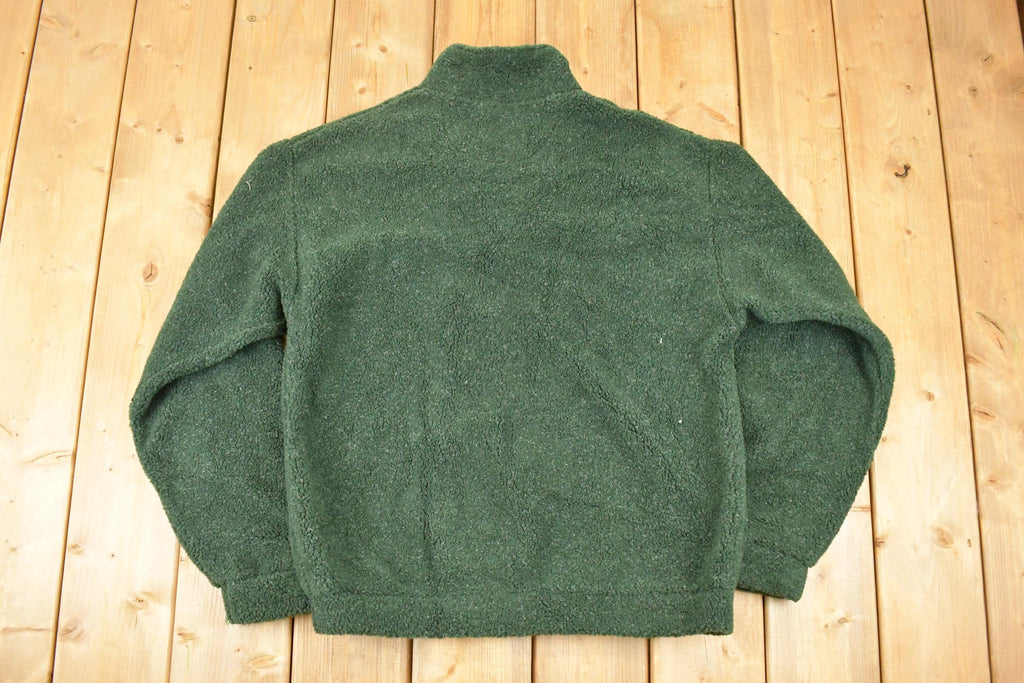 Vintage 1990s St John's Bay Quarter Button Fleece Outdoorsman Sweater Men's L
