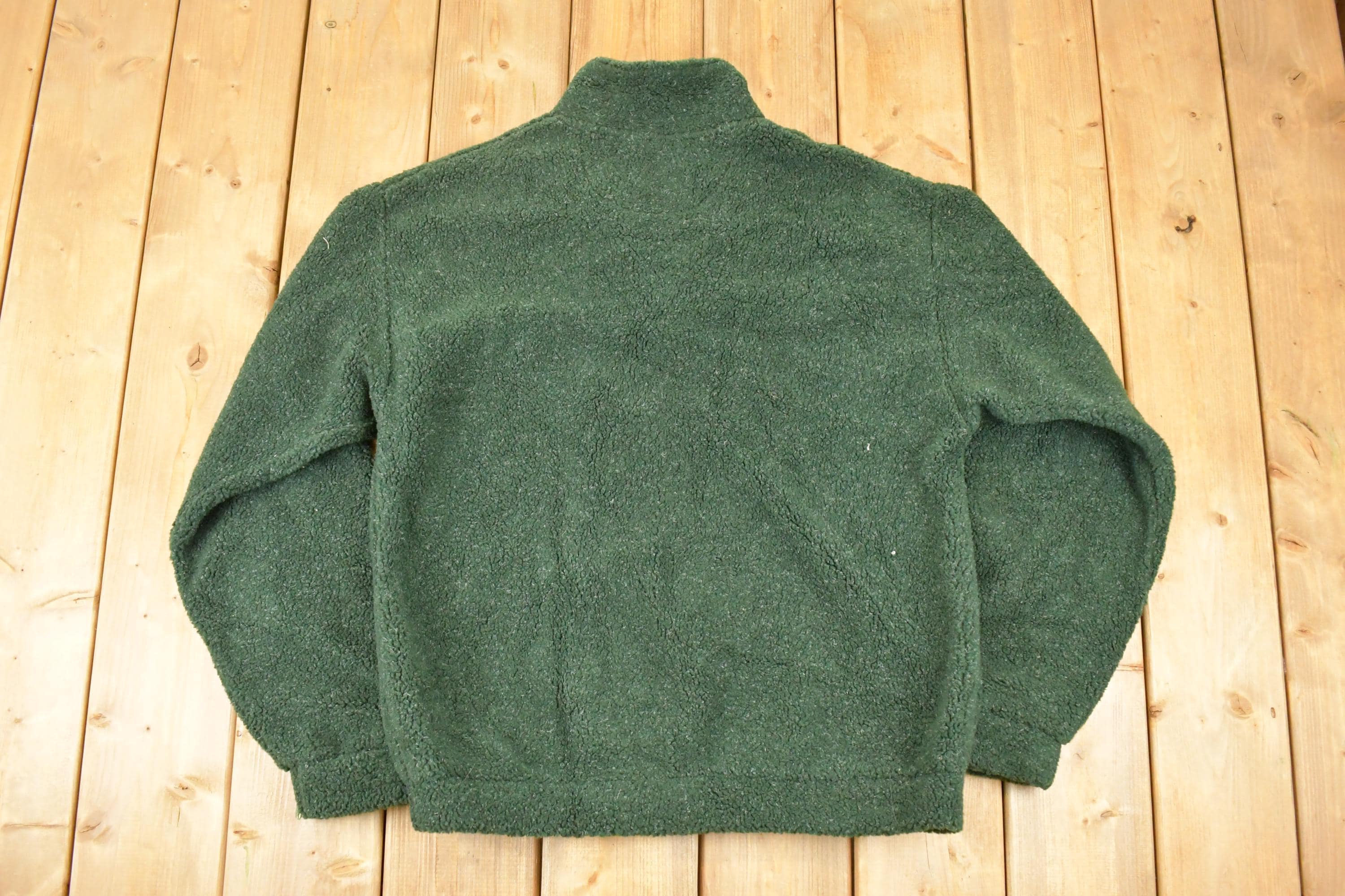 Vintage 1990s St John's Bay Quarter Button Fleece Outdoorsman Sweater Men's L