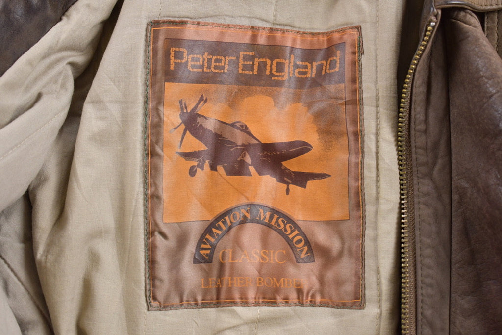 Vintage 1980s Peter England Leather Jacket