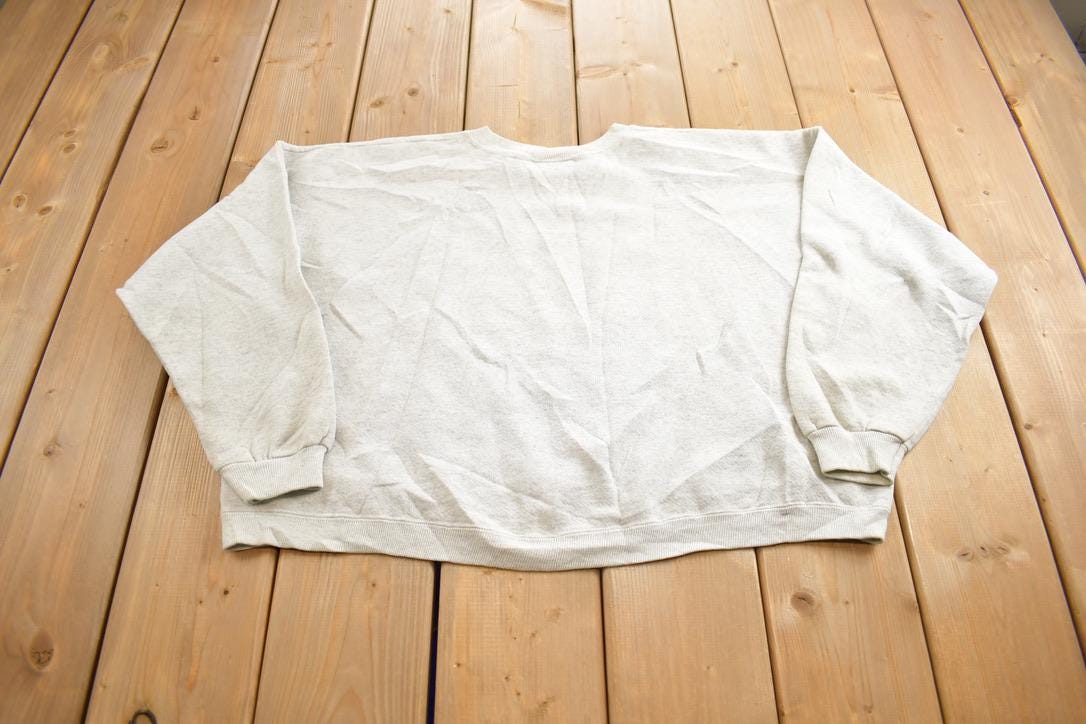 Vintage 1990s Lee Heavyweight Crewneck Cropped Sweatshirt Made In USA