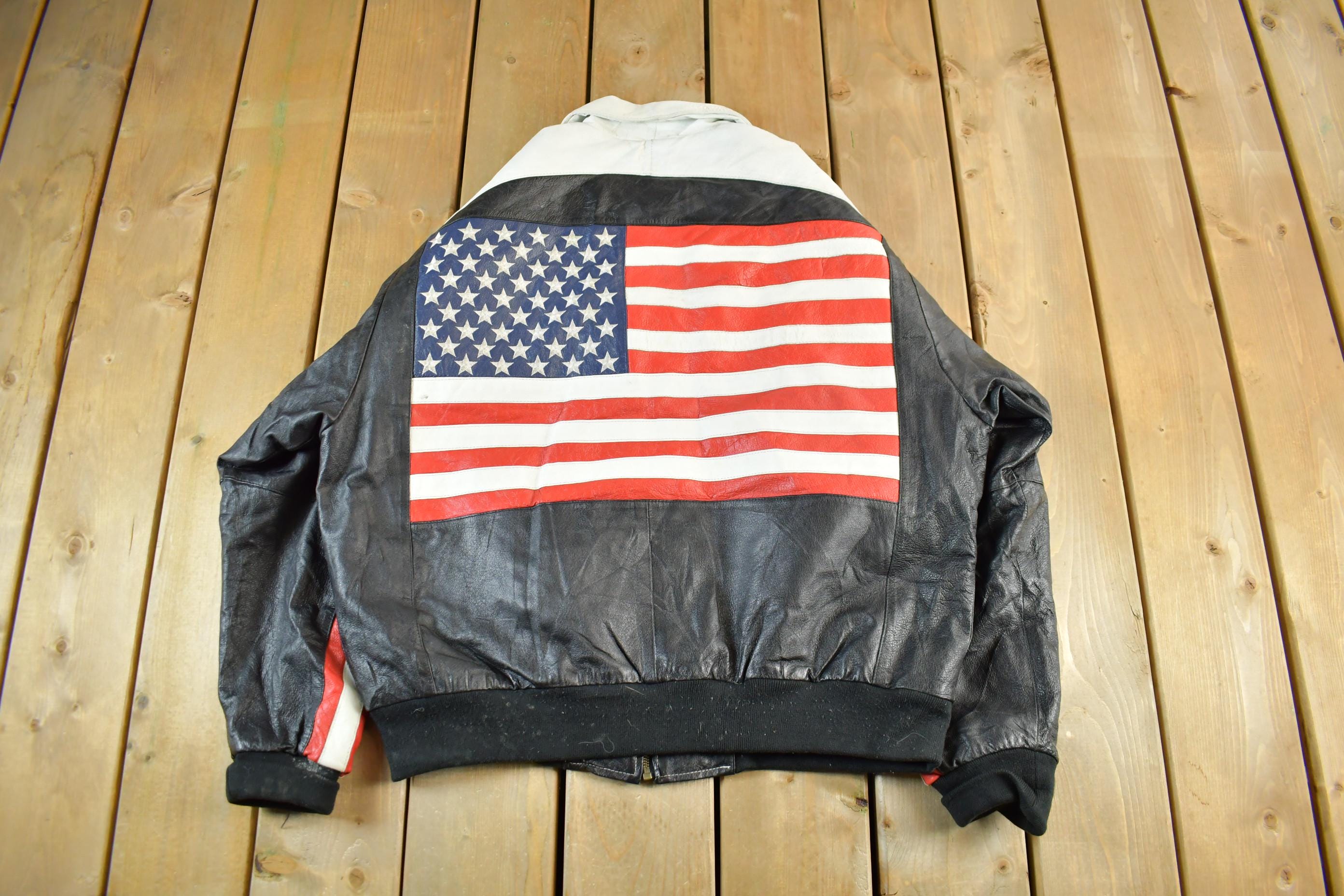 Vintage 1990s WHEREMI USA Leather Jacket Men's XL