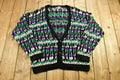 Vintage 1990s Concrete 3D Cable Knit Cardigan Sweater