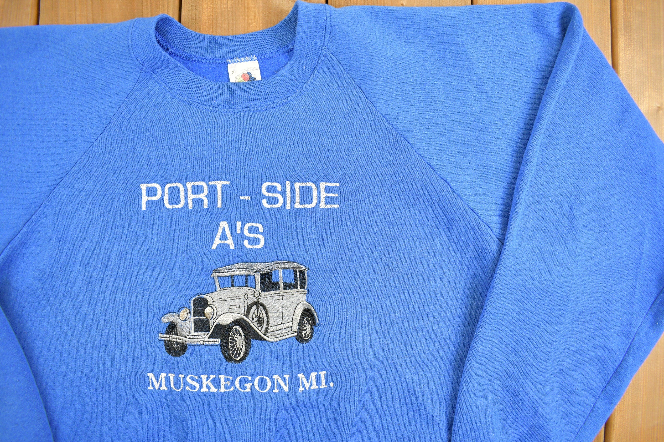 Vintage 1980s Muskegon Michigan Raglan Sweatshirt