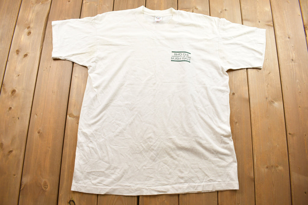 Vintage 1993 Best Damn Week In The Big IO University Of Iowa Rho Chi Rush T-Shirt