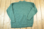 Vintage 1990s Knit Street Cable Knit Crewneck Sweater Mens M