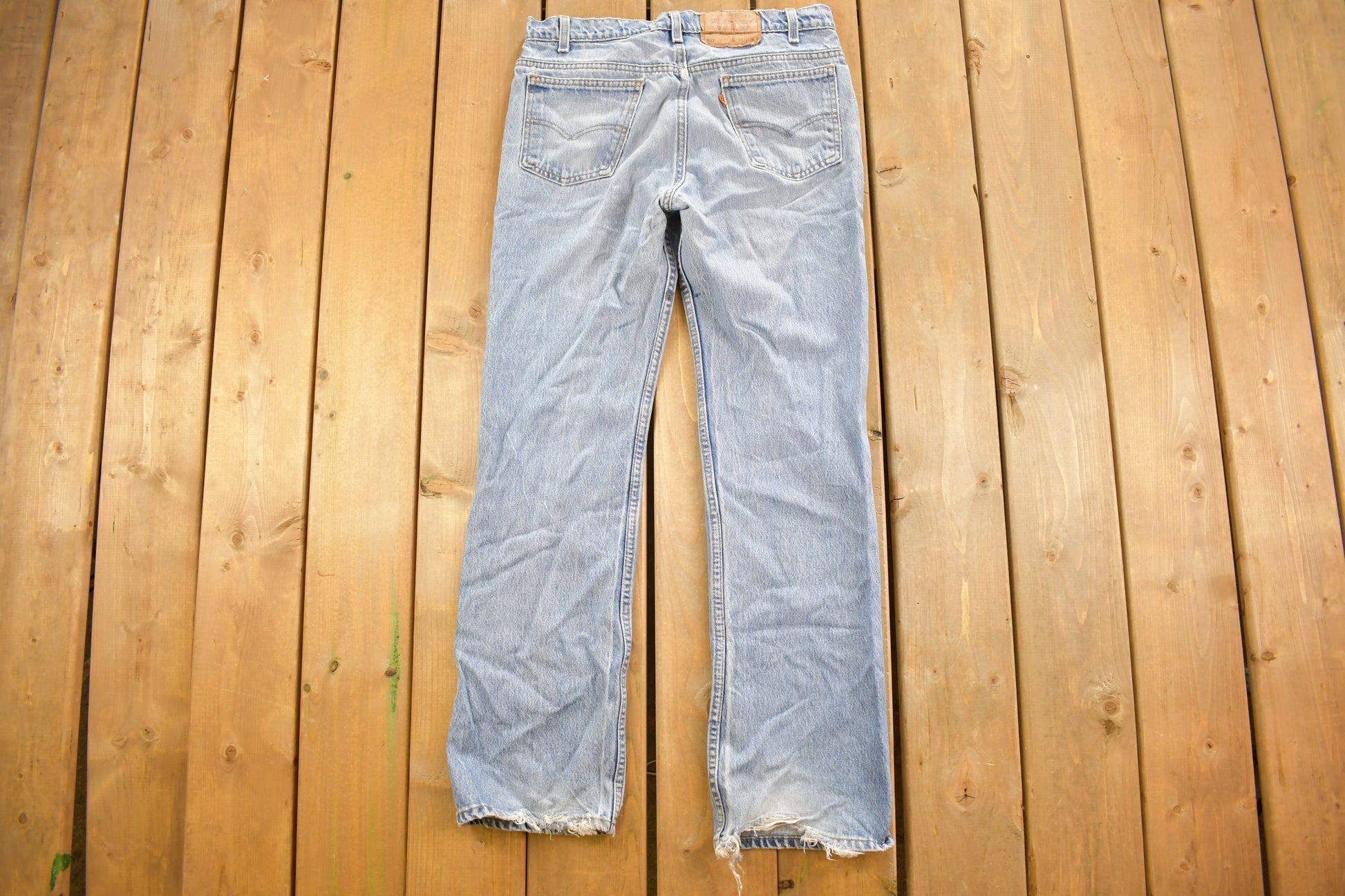 Vintage 1980s Levi's 517 Orange Tab Jeans Size 33 x 30.5