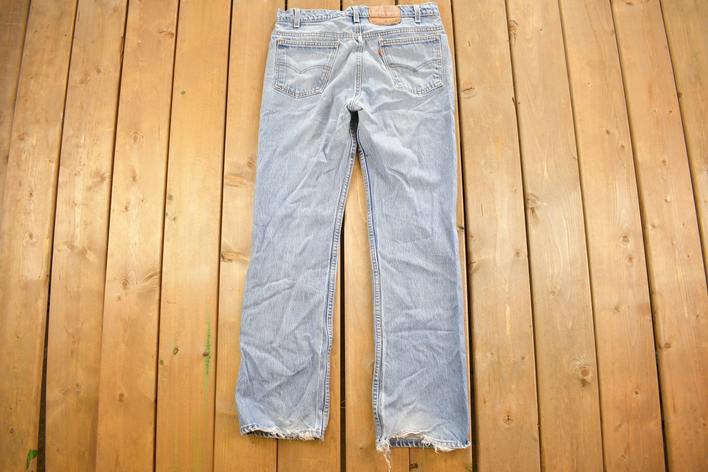 Vintage 1980s Levi's 517 Orange Tab Jeans Size 33 x 30.5