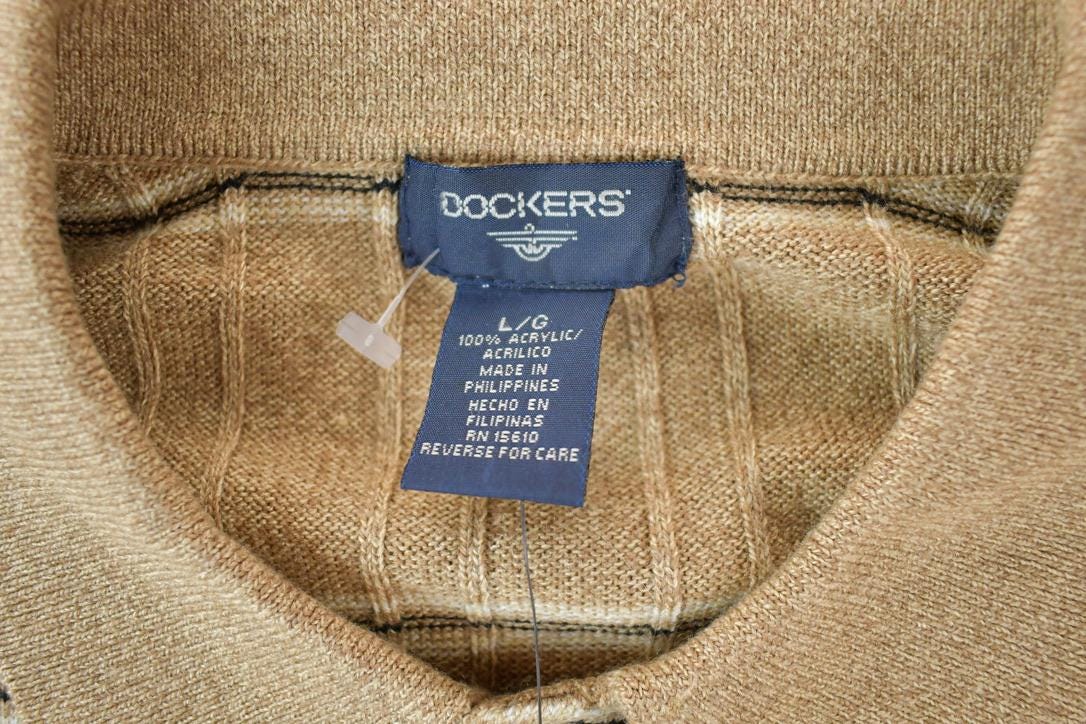 Vintage 1990s Deadstock Dockers Knit Abstract Pattern Crewneck Sweater