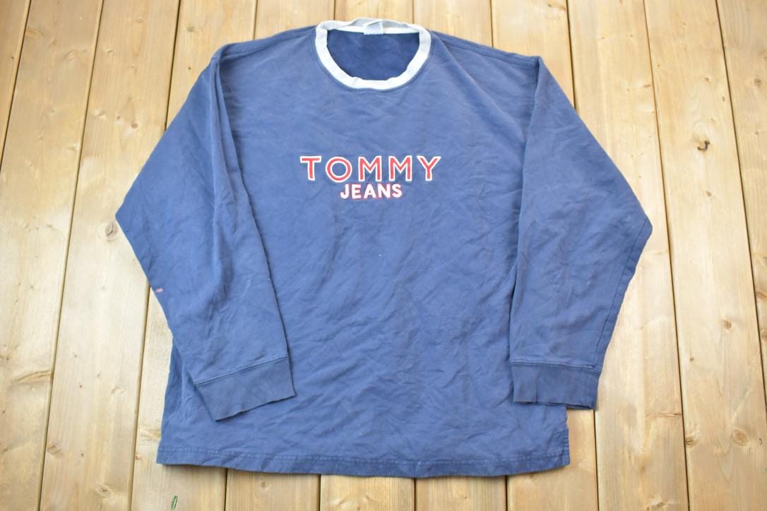 Vintage 1990s Tommy Hilfiger Tommy Jeans Fleece Crewneck Sweatshirt