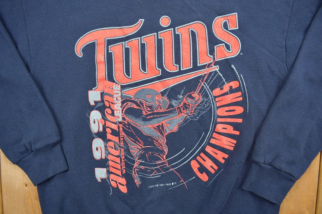 Vintage 1991 Minnesota Twins MLB American League Champions Crewneck