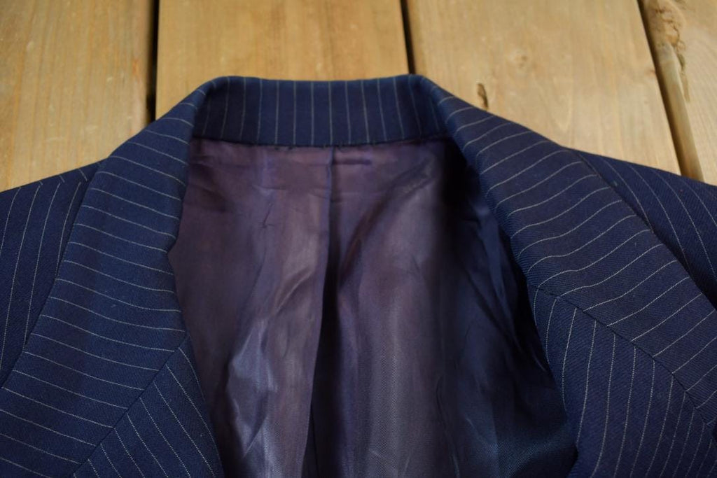 Vintage 1960s Jack Frost Wool Pinstripe Blazer Jacket Men's XL