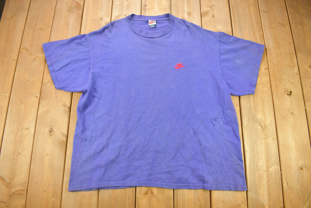 Vintage 1990s Nike Embroidered Grey Tag T-Shirt