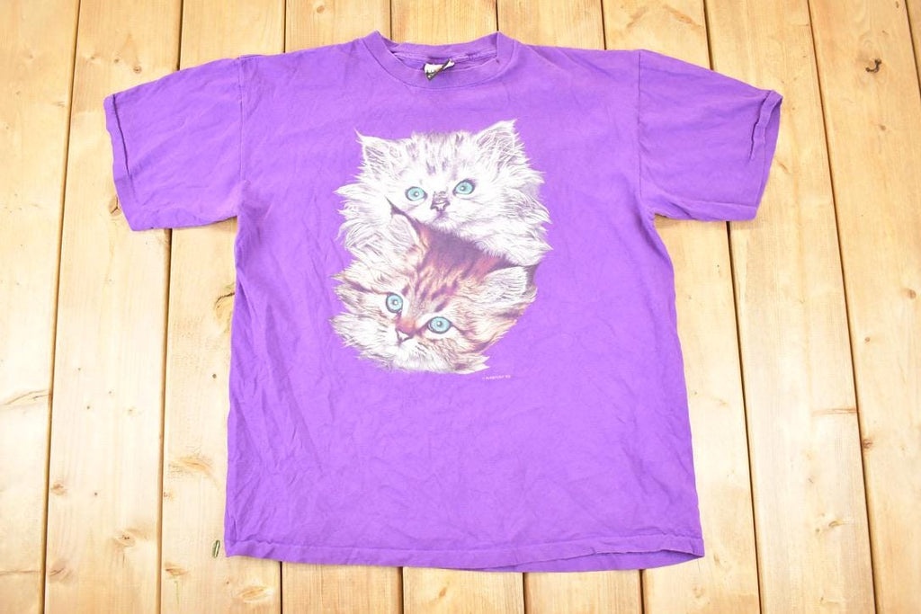 Vintage 1992 Persian Cat Habitat Souvenir Animal T-Shirt Women's L