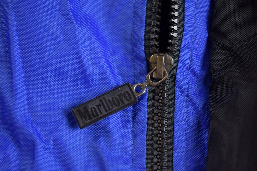Vintage 1990s Marlboro Unlimited Color Block Windbreaker Jacket