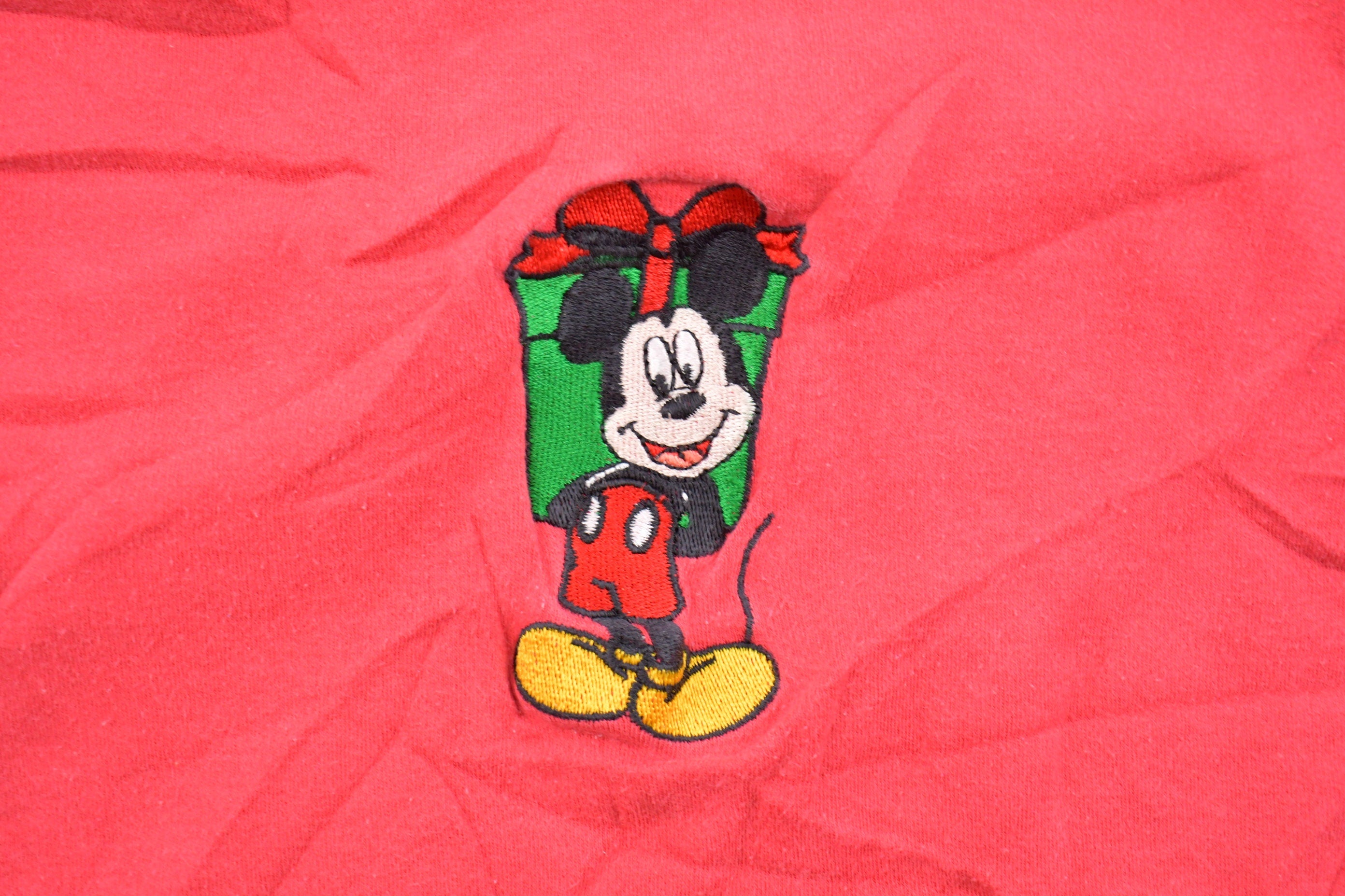 Vintage 1990s Mickey Mouse Embroidered Crewneck Sweatshirt