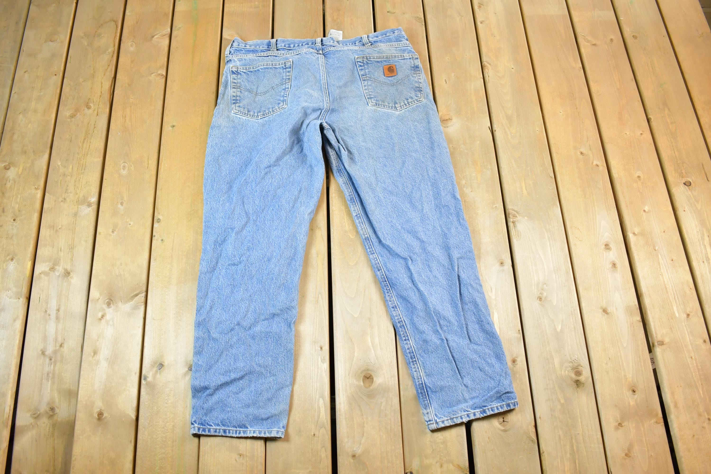 Vintage 1990s Carhartt Denim Work Jeans Size 38 x 32