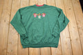 Vintage 1990s Cute Grandma Style Crewneck Christmas Sweater Made In USA