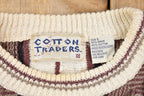 Vintage 1990s Cotton Traders 3D Cable Knit Sweater / Vintage 90s Crewneck / Abstract Patterns / Knit Crewneck / Streetwear / Earth Tones