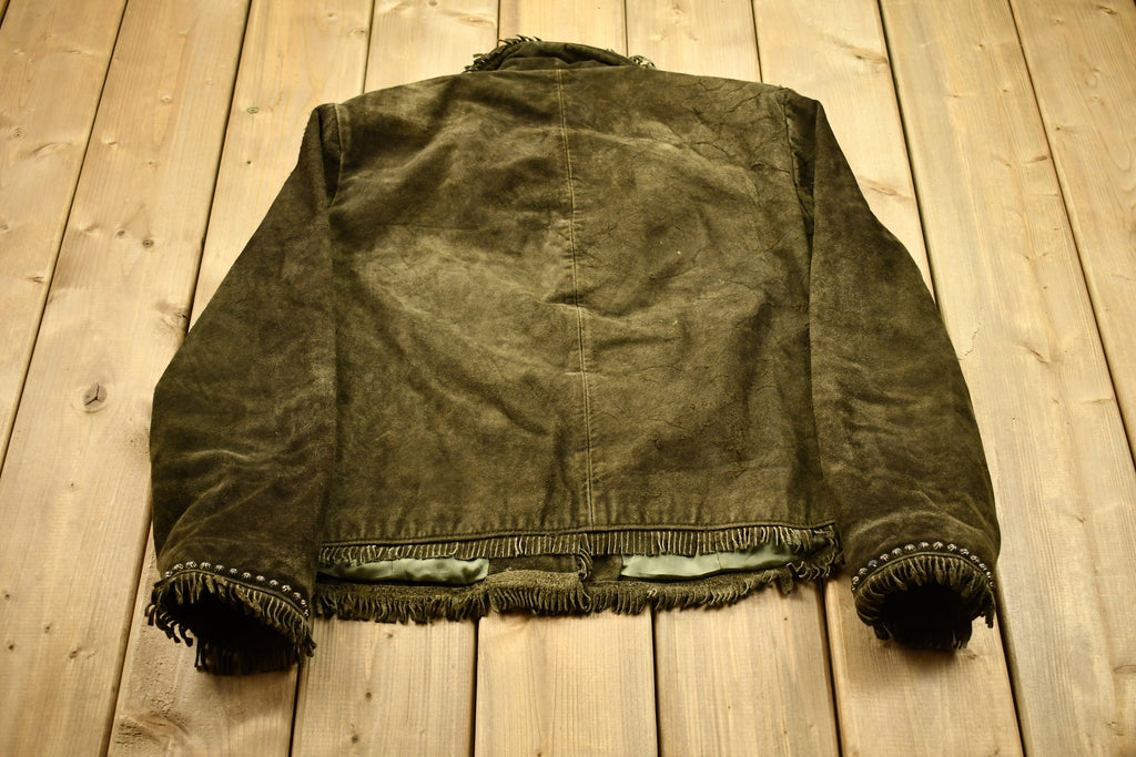 Vintage 1990s Yoakum Suede Leather Varsity Jacket
