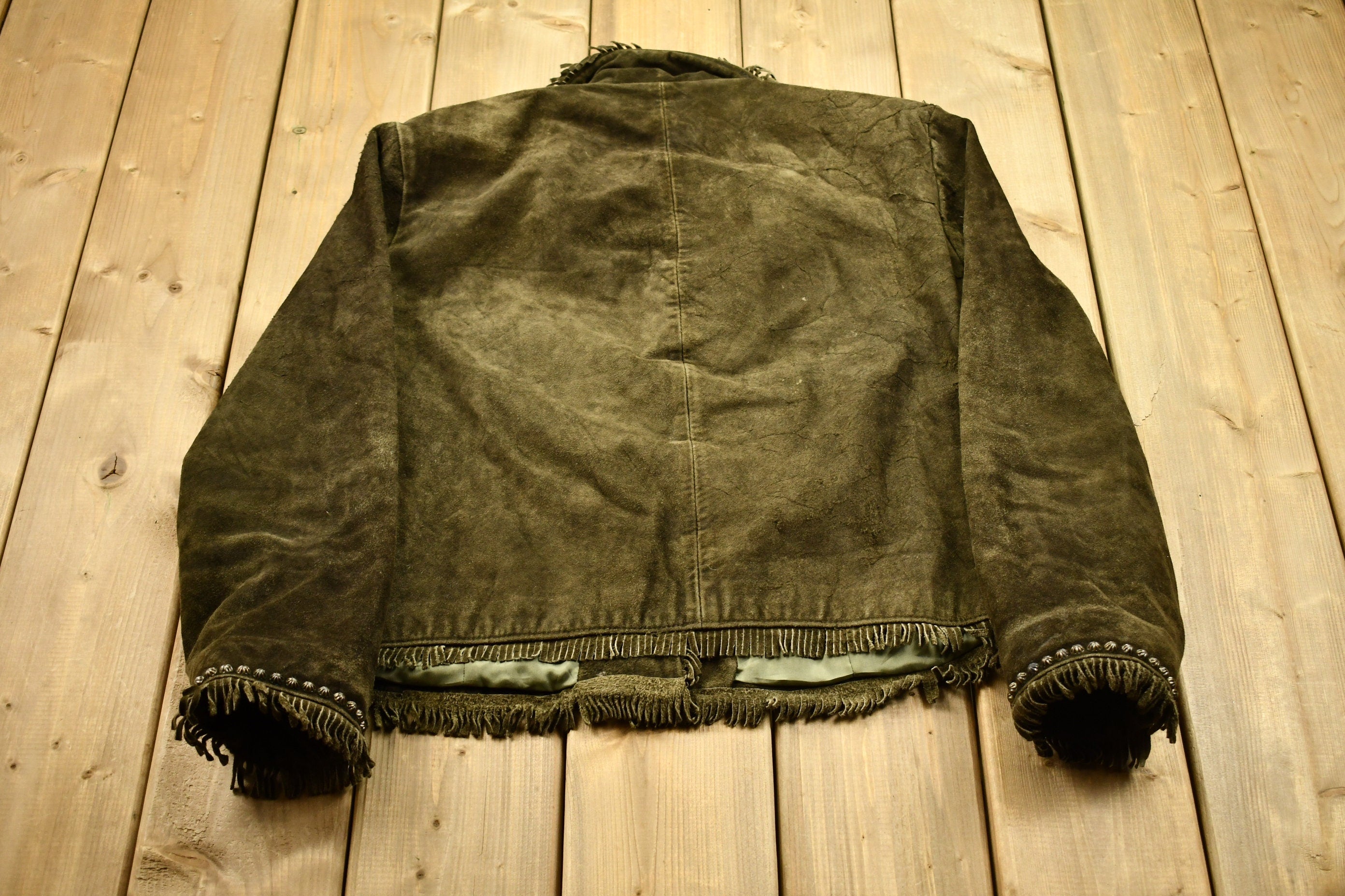Vintage 1990s Yoakum Suede Leather Varsity Jacket
