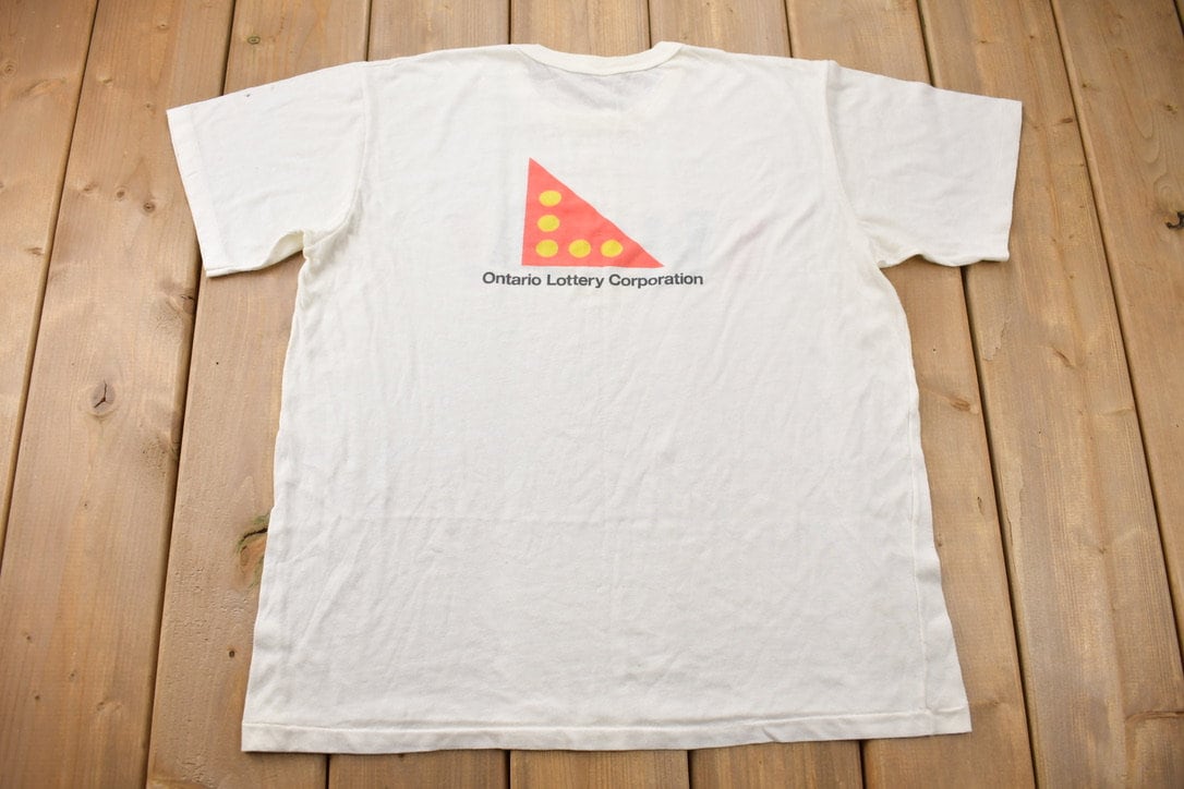 Vintage 1980s Ontario Lottery Corporation I Won Graphic T-Shirt