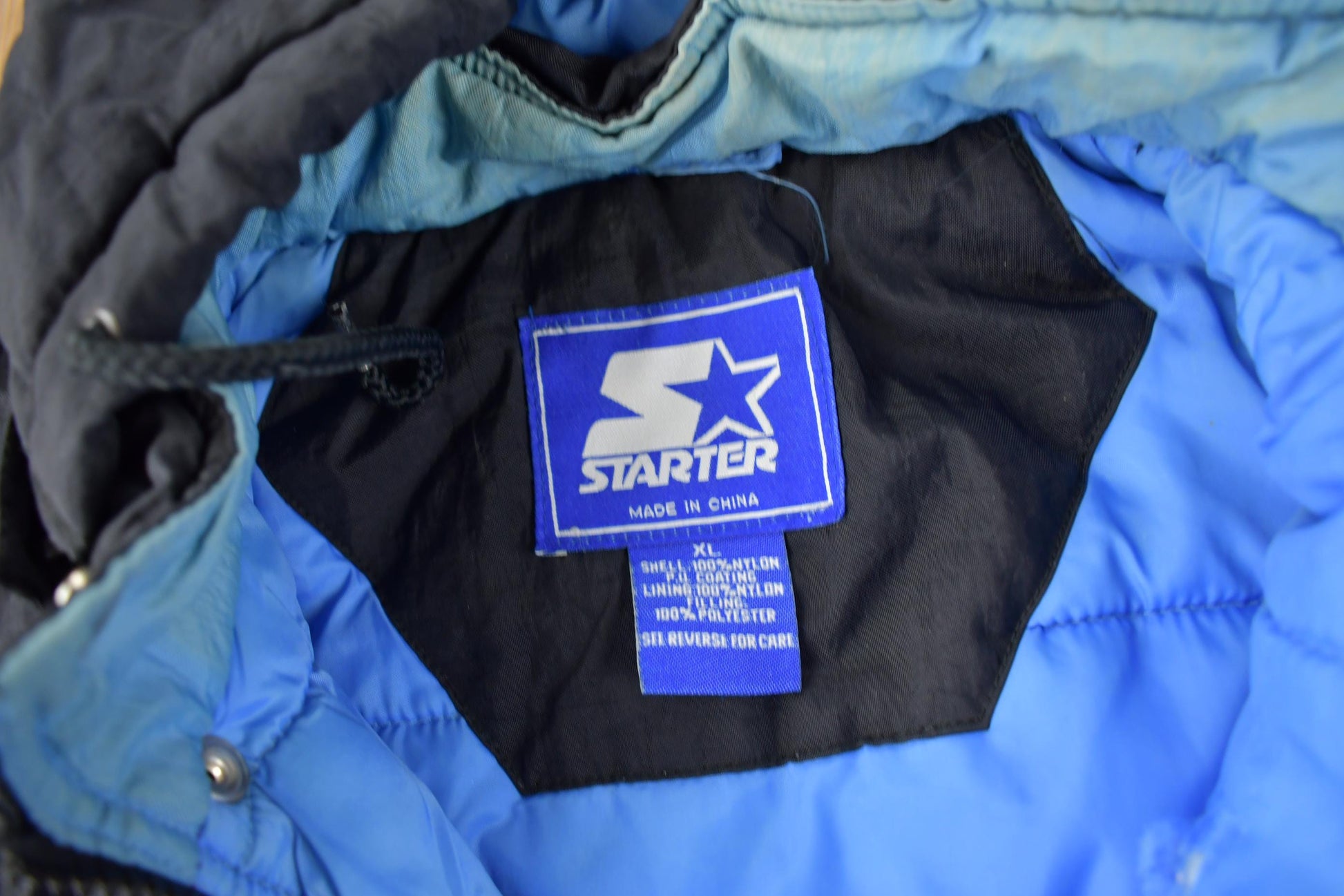 Vintage 1990s University of North Carolina Tar Heels Collegiate NCAA Quarter Zip Starter Jacket