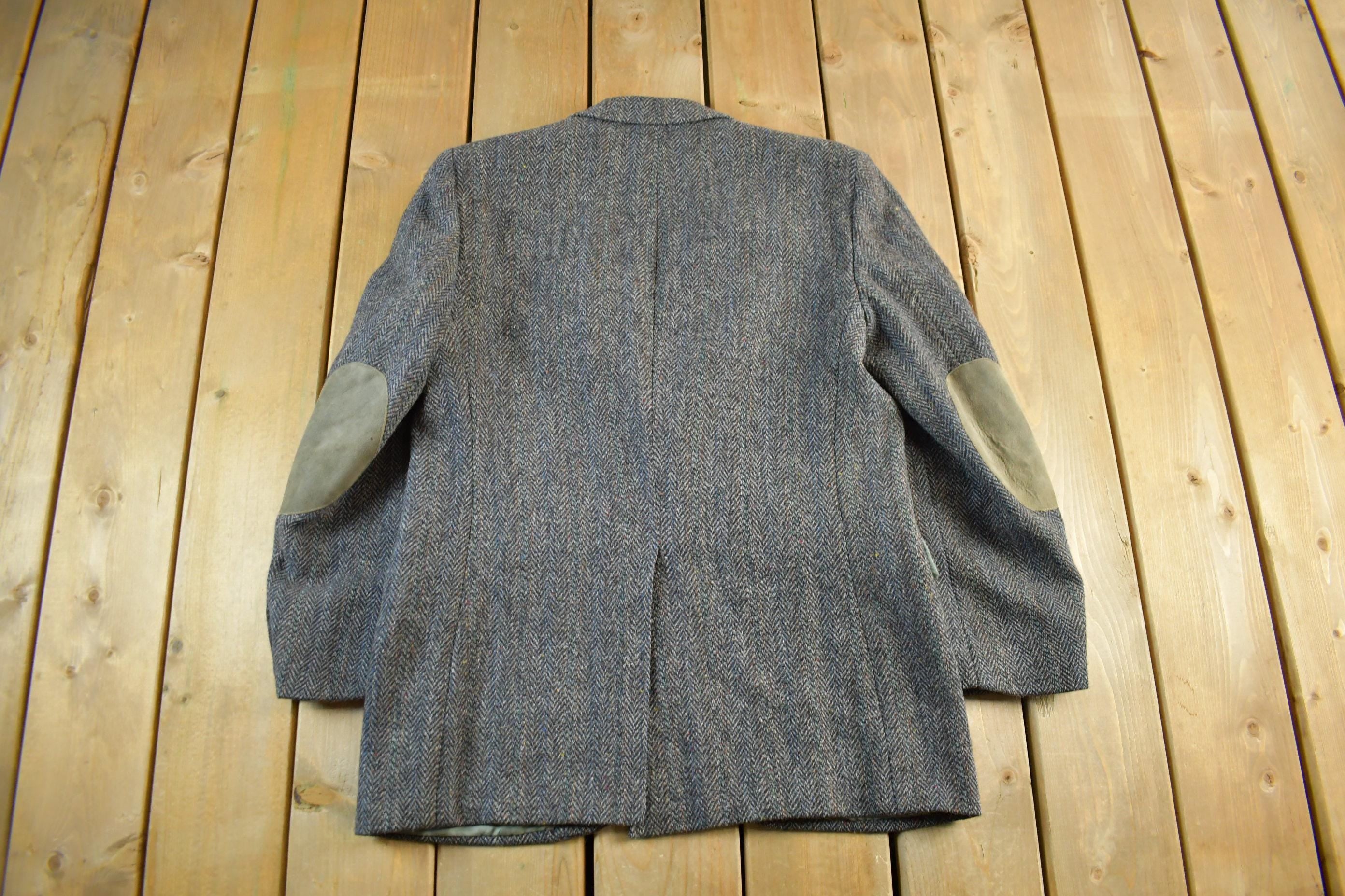 Vintage 1980s Harris Tweed Blazer - Men's Medium - Made In UK