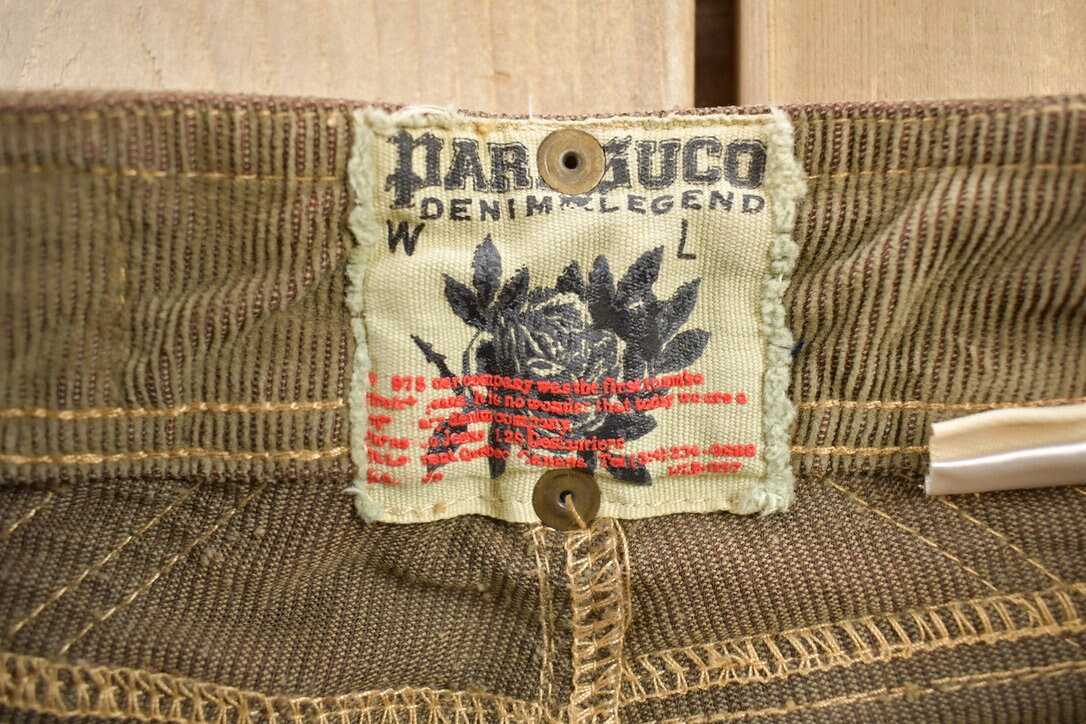 Vintage 1990s 'Parasuco' Corduroy Pants Size 28x33 / Made in Canada / Streetwear Fashion / Vintage Pants/ Y2K Fashion