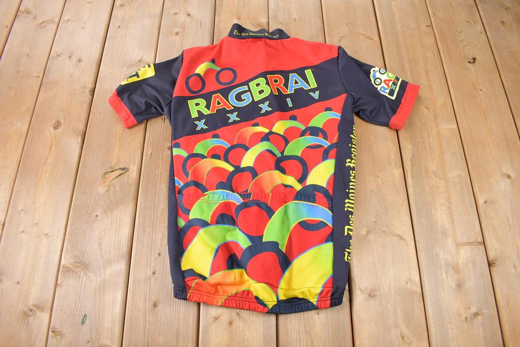 Vintage 1990s Ragbrai Cycling Jersey Size XS