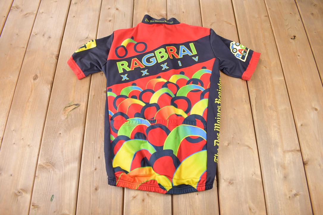Vintage 1990s Ragbrai Cycling Jersey Size XS