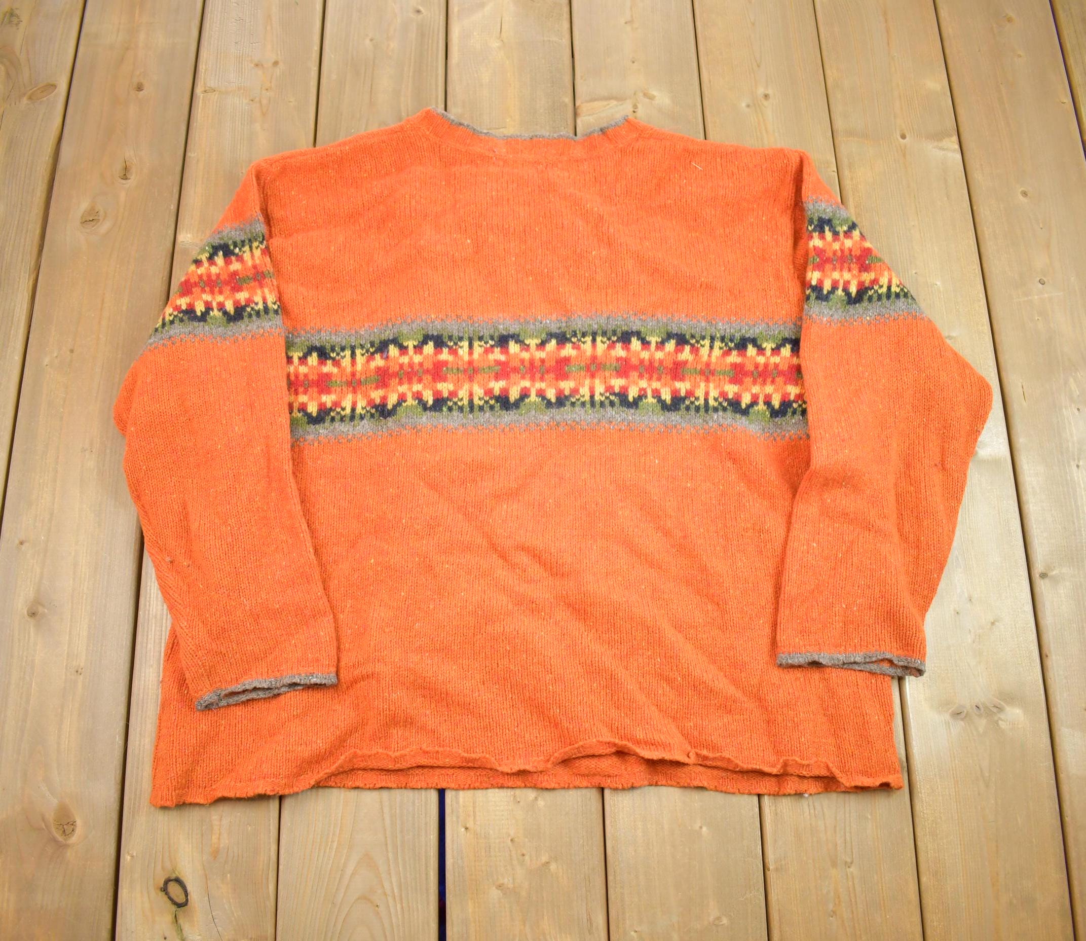 Vintage 1990s Eddie Bauer Knit Crewneck Sweater Made In USA