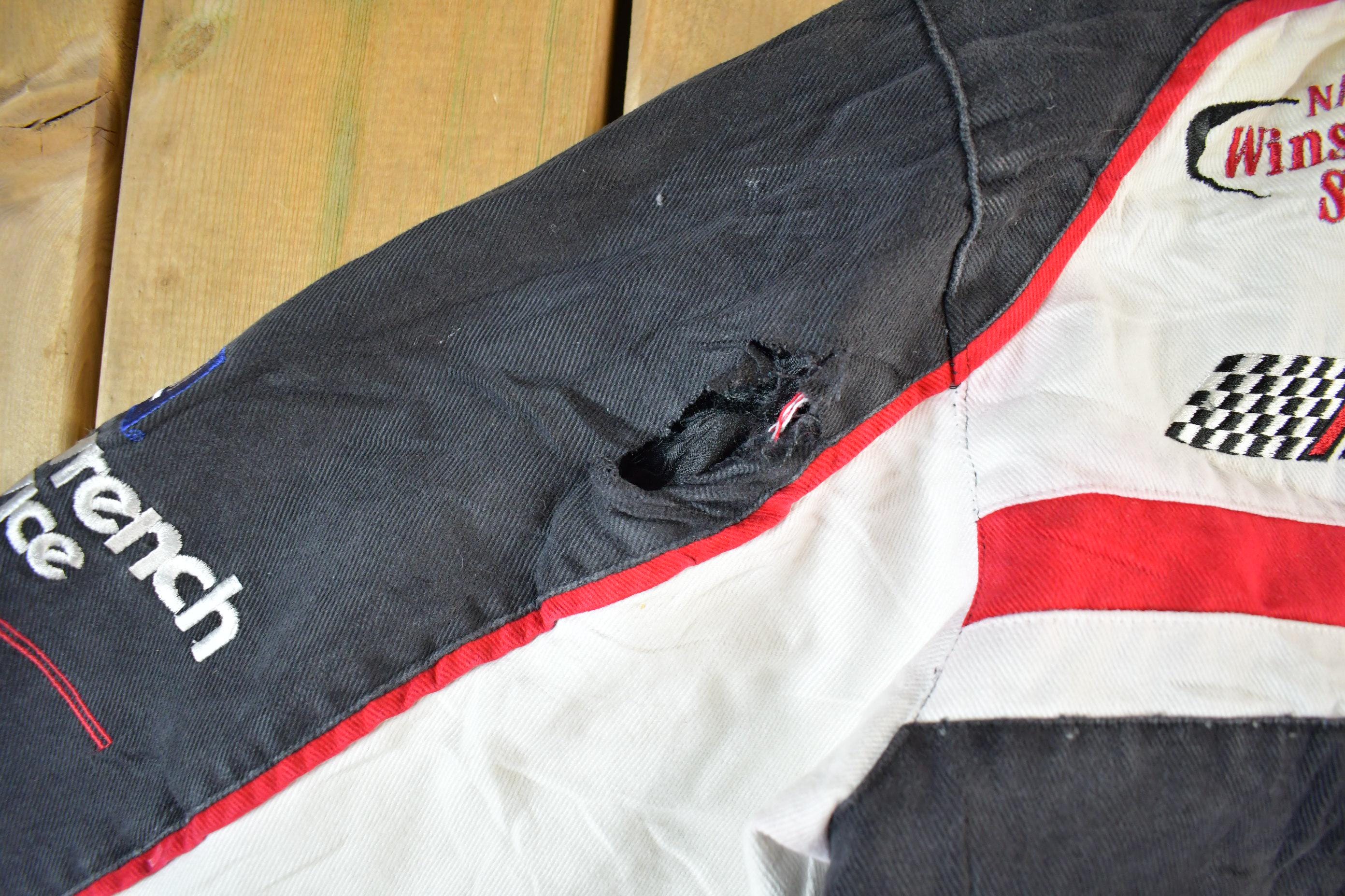 Vintage 1990s Jeff Hamilton Nascar Goodwrench Patchwork Racing Jacket Men's Large