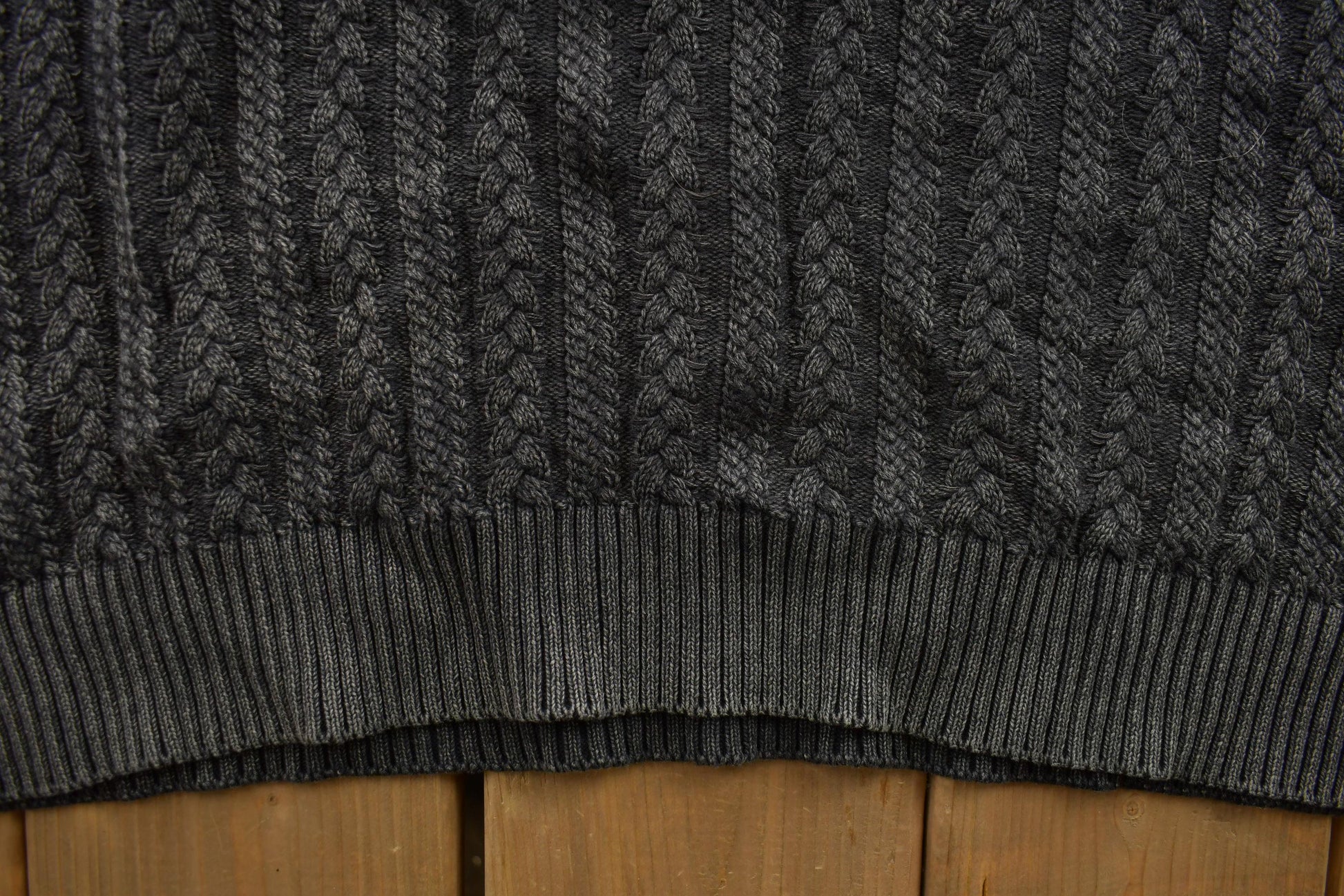 Vintage 1990s Cable Knit Crewneck Sweater