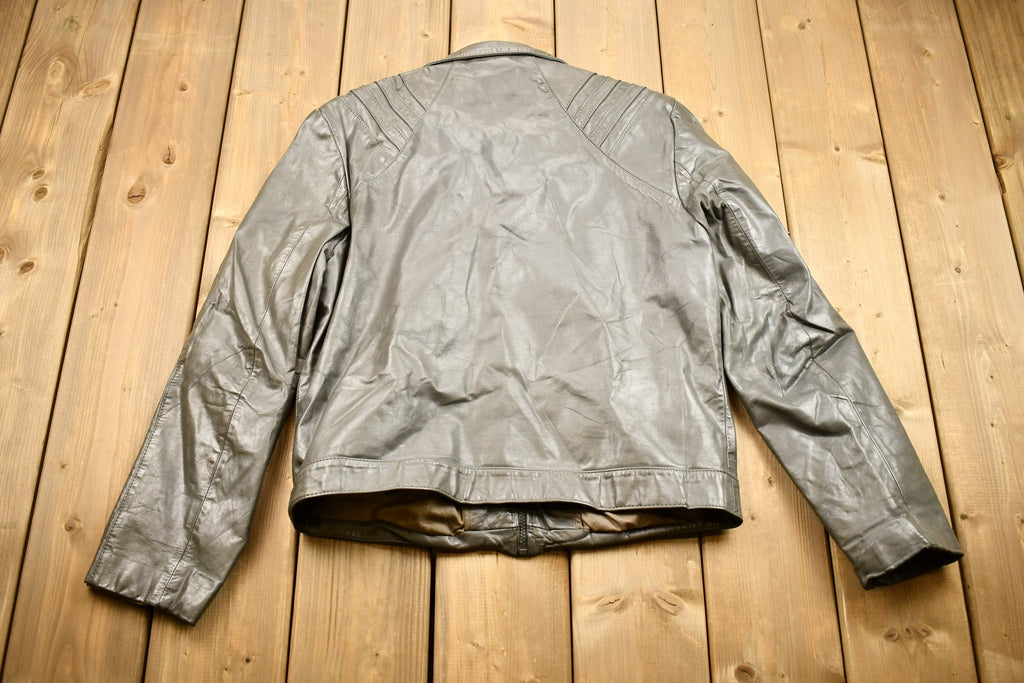 Vintage 1980s Leather Motorcycle Jacket
