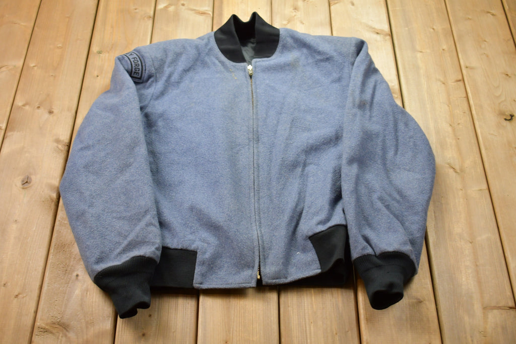 Vintage 1990s Valley Force Wool Bomber Jacket