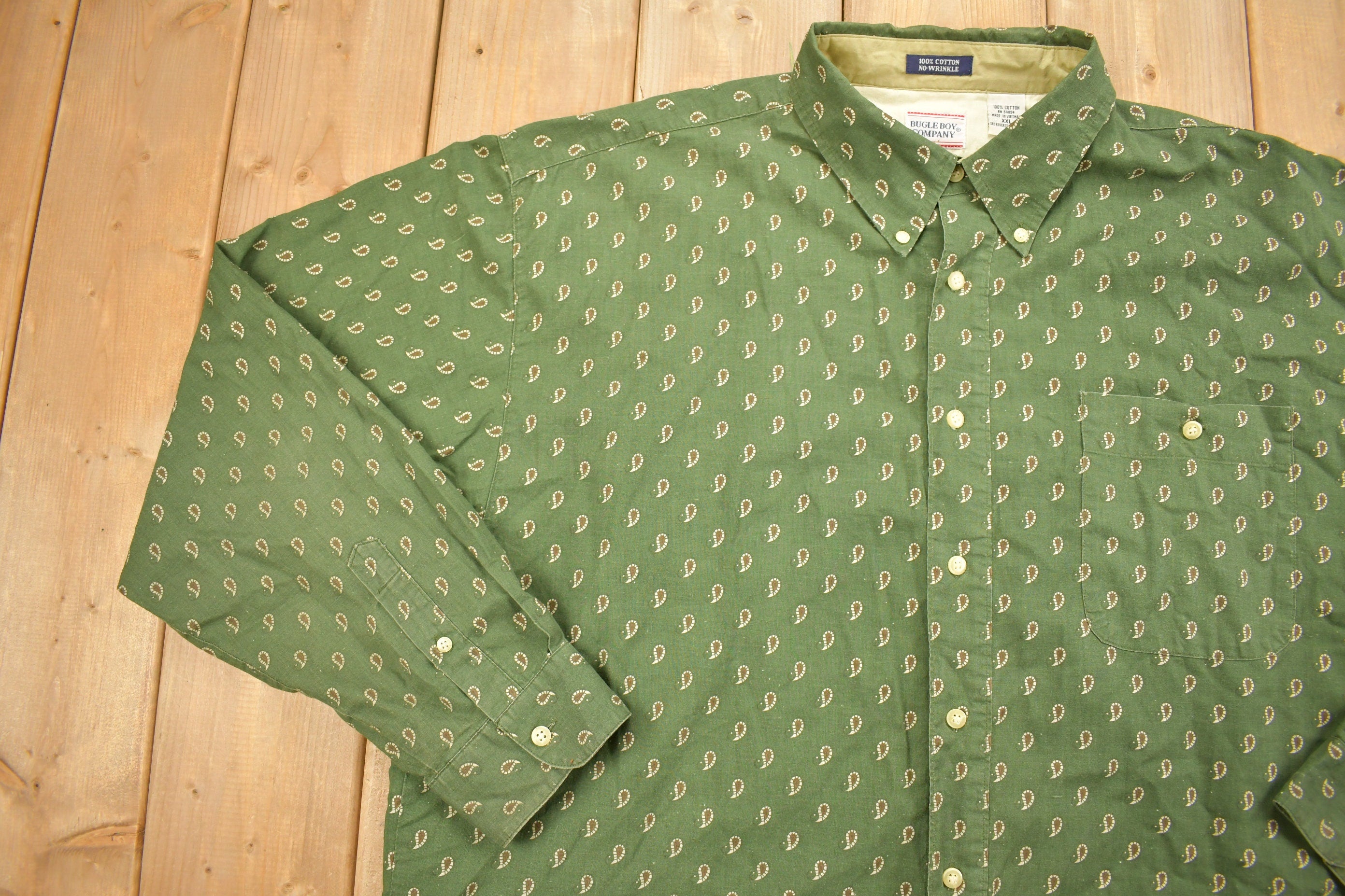 1990s Bungle Boy Paisley Theme Button Up Shirt