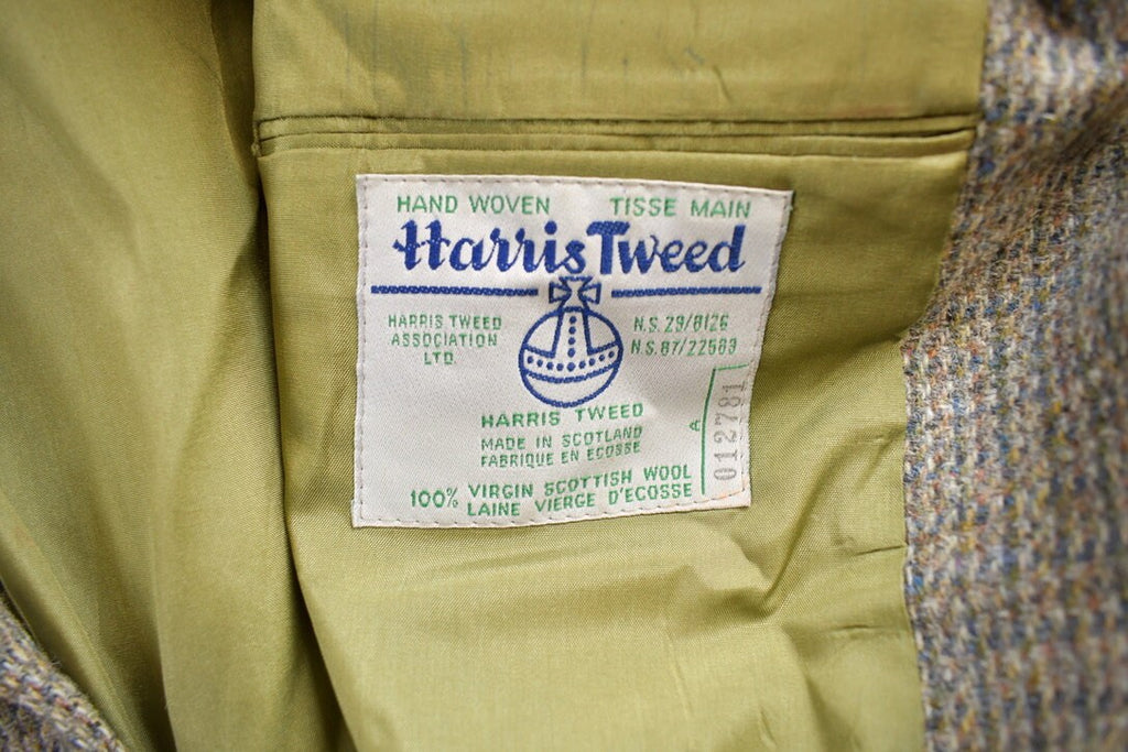 Vintage 1980s Harris Tweed Eaton's Wool Two Button Blazer Jacket