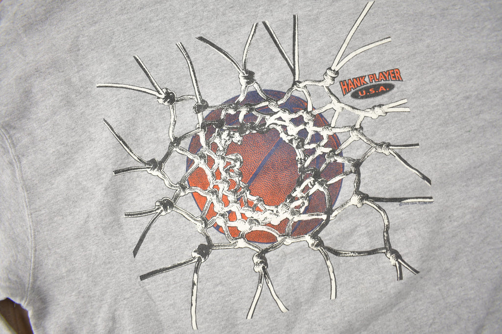 Vintage 1995 Hank Player USA Basketball Crewneck Sweatshirt Made In USA