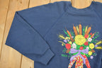 Vintage 1980s Floral Bouquet Theme Hanes Crewneck Sweater