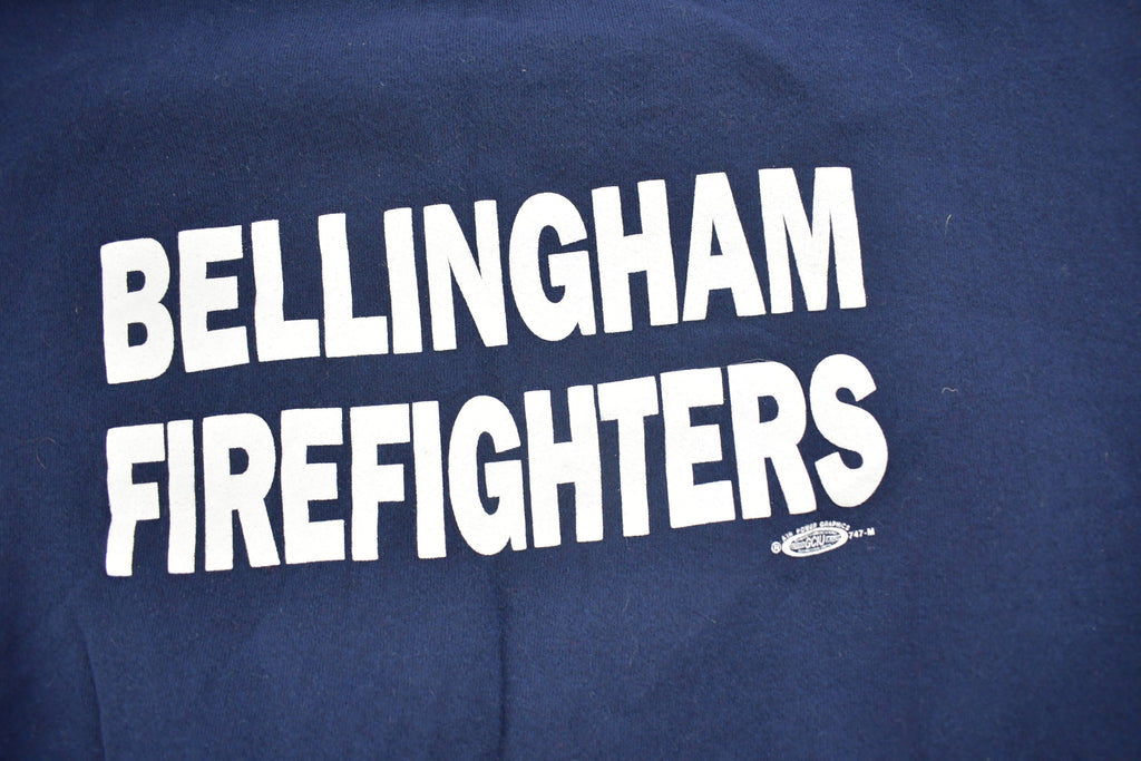 Vintage 1990s Bellingham Firefighters Crewneck / MJ Soffe / Crest Logo / Firefighter Sweatshirt / Streetwear / Made In USA