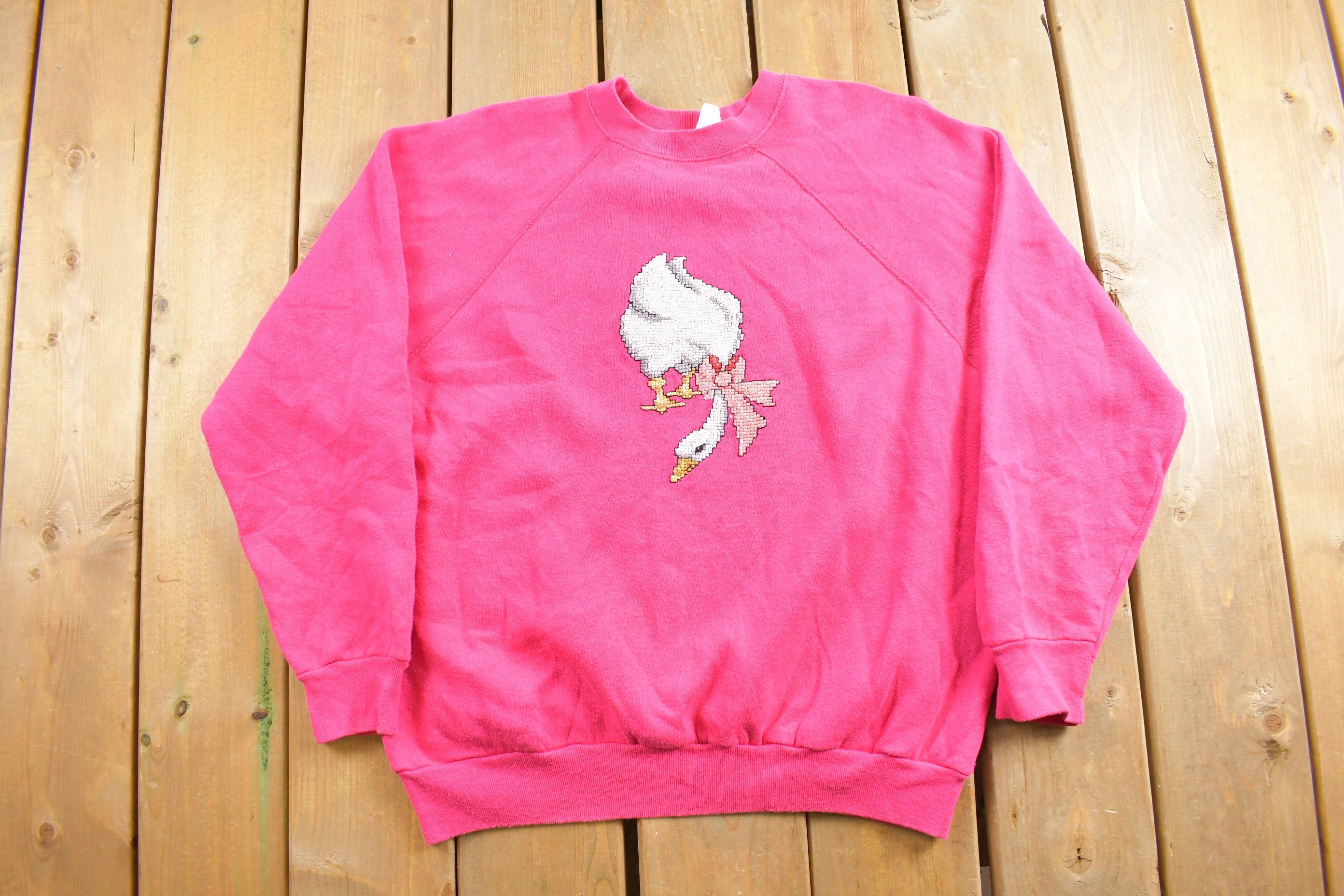 Vintage 1980s Cute Goose Raglan Crewneck