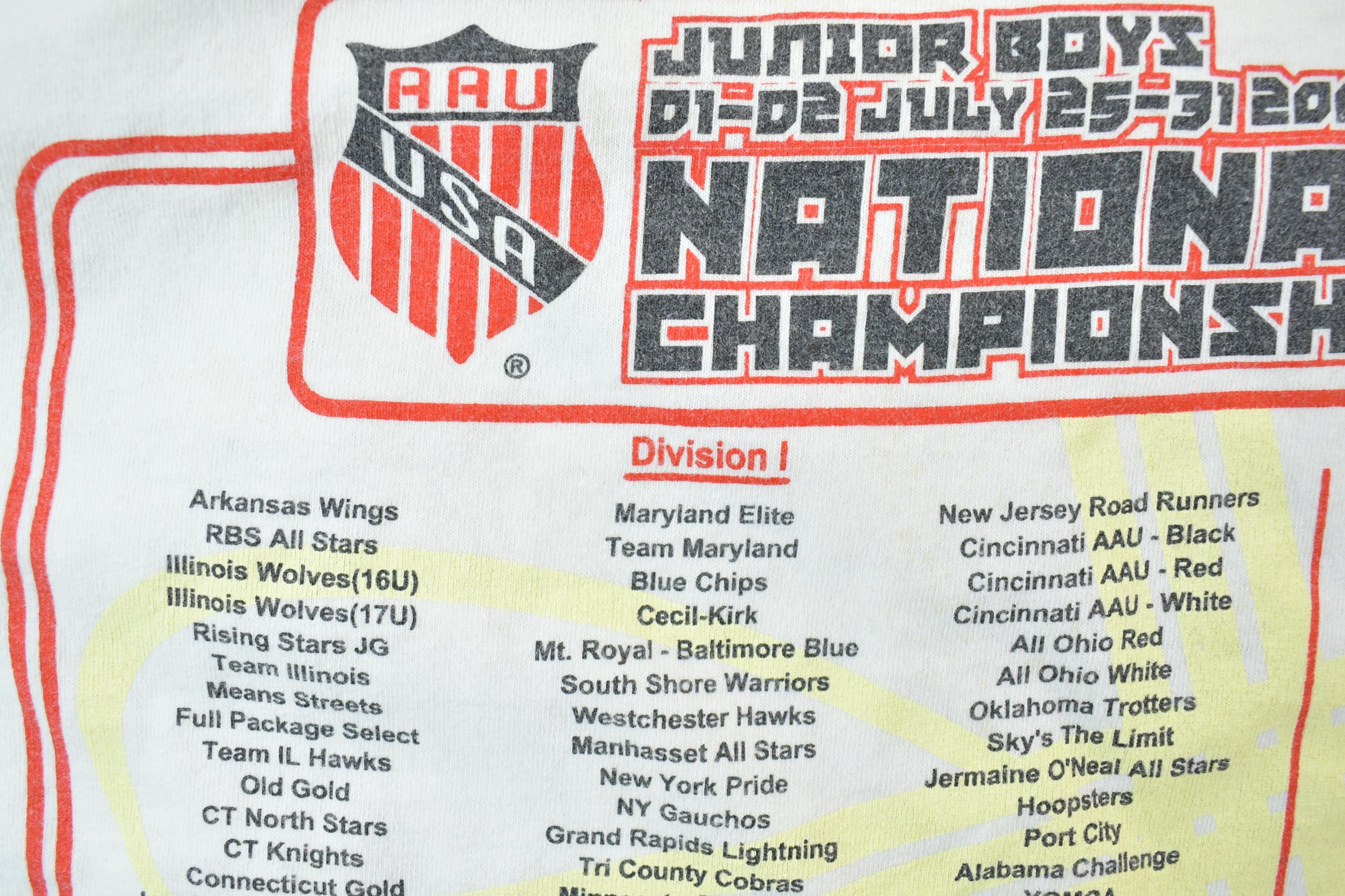 Vintage 2004 Junior Boys National Championship Disney Sports T-Shirt