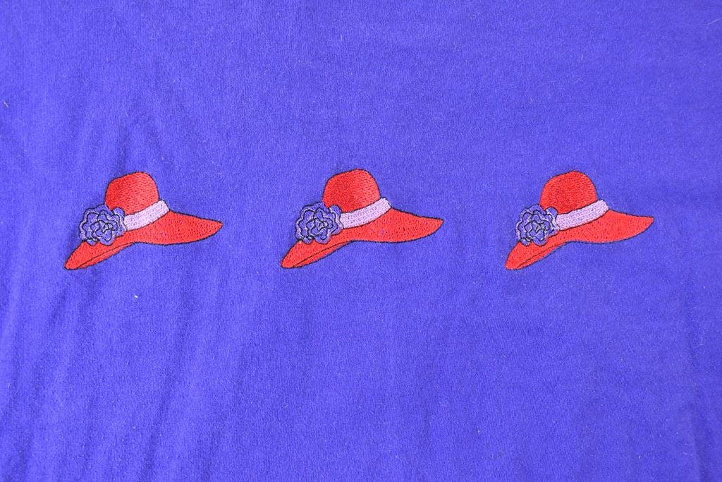 Vintage 1990s Red Hat Embroidered Graphic T-Shirt