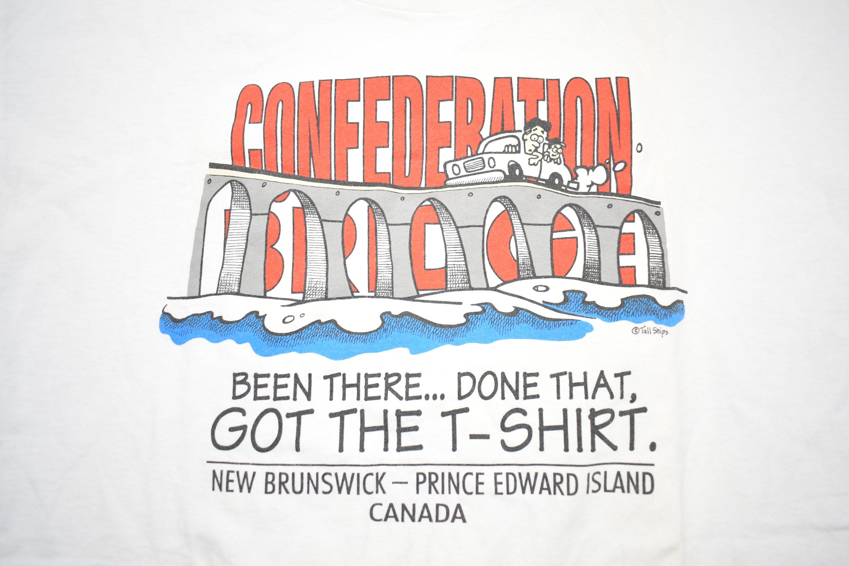 Vintage 1990s Confederation Bridge Souvenir T Shirt