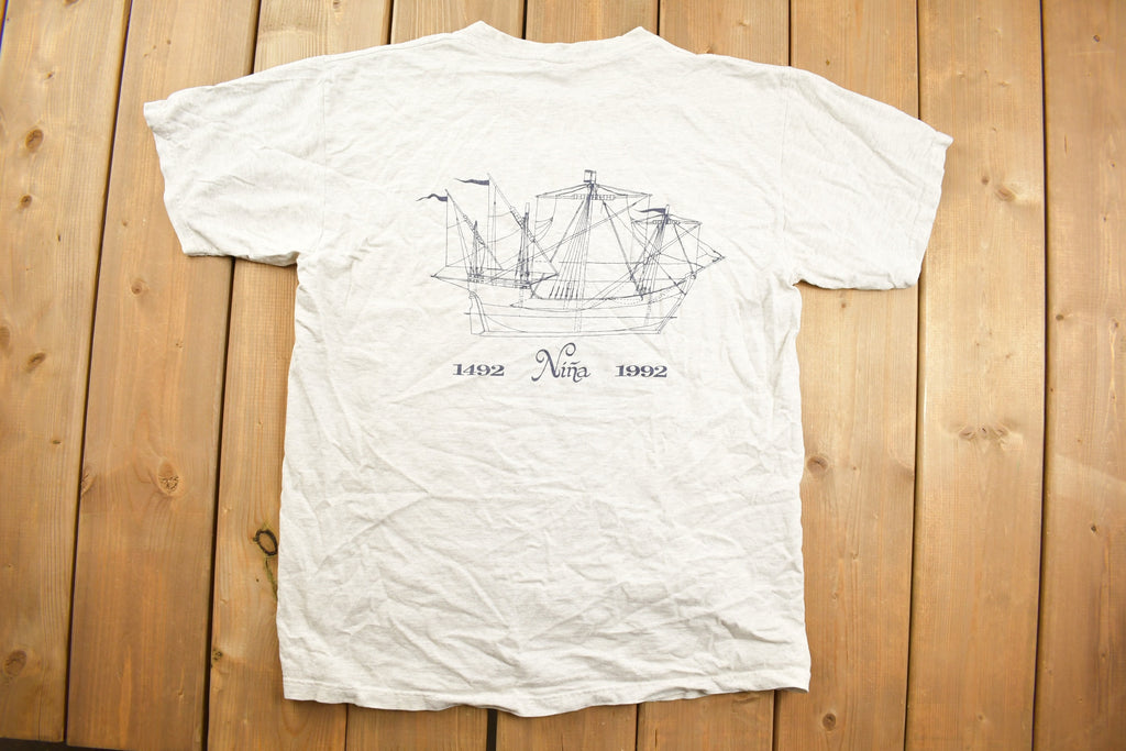 Vintage 1992 Niña North American Sailing Tour Graphic T Shirt