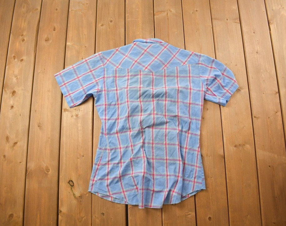 Vintage 1990s Wrangler Plaid Flannel Button Up Shirt
