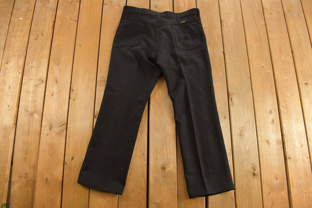 Vintage 1990's Wrangler Black Polyester Pants 38 x 29